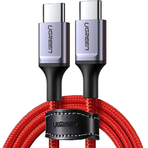 Фото - Кабель синхронизации данных UGREEN US294 USB 2.0 Type C Male to Male 1m Red (60186)