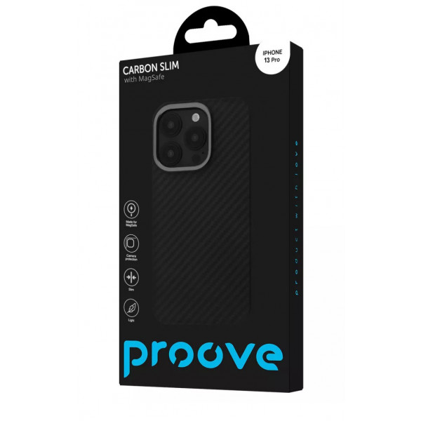 Фото - Чехол для смартфона Proove Carbon Slim with Magnetic Ring iPhone 13 Pro Black (PCCSIP13P002)