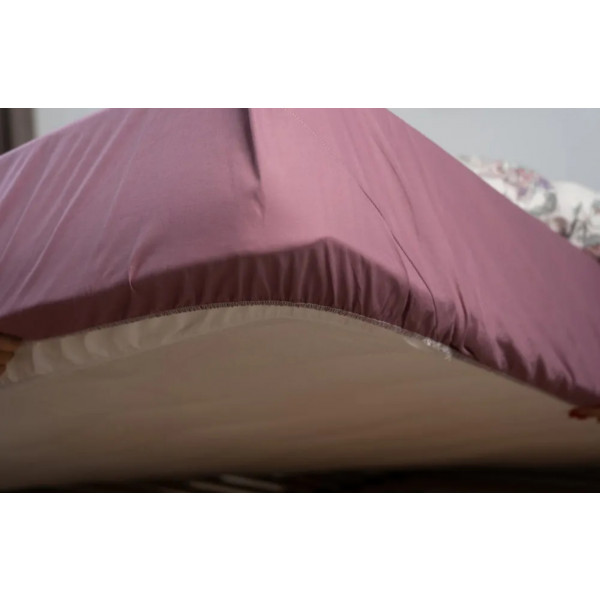 Фото - Простынь полуторная ТЕП ВДОХНОВЕНИЕ с резинкой 140х200 см Пепельная роза (2-04016_26844)