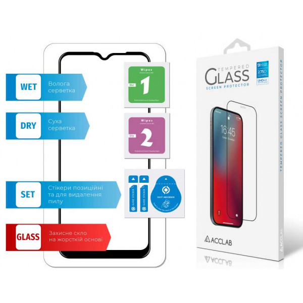 Фото - Защитное стекло для смартфона ACCLAB Full Glue for Moto G8 Power Lite (1283126509056)