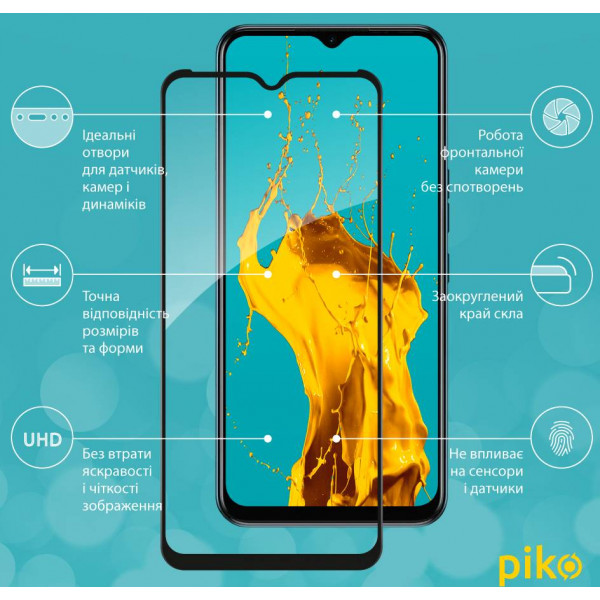 Фото - Защитное стекло для смартфона Piko Full Glue for Tecno Spark 8T (1283126542282)