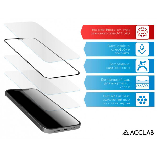 Фото - Защитное стекло для смартфона ACCLAB Full Glue for VIVO V23 5G Paper pack (1283126542770)