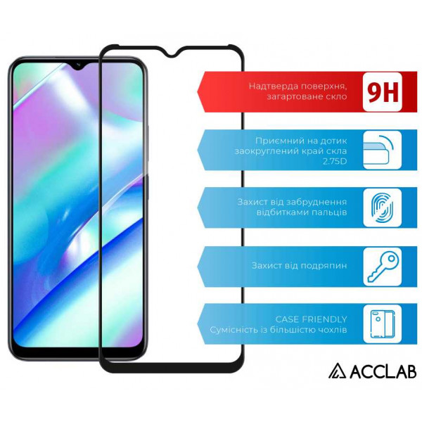 Фото - Защитное стекло для смартфона ACCLAB Full Glue for Realme C33 (1283126551819)