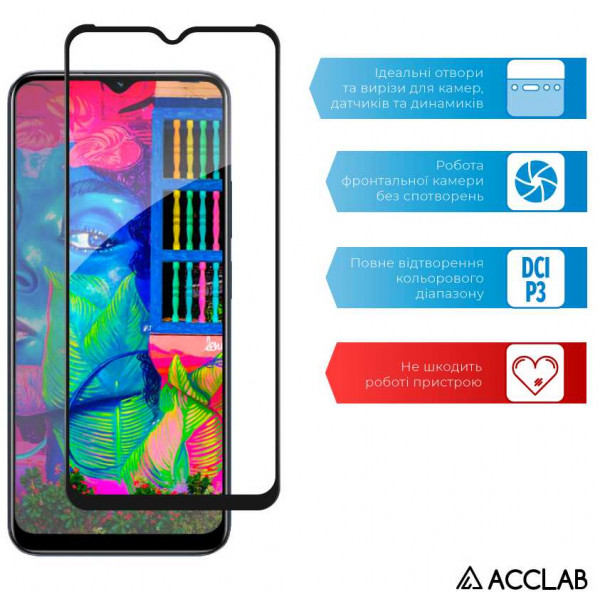 Фото - Защитное стекло для смартфона ACCLAB Full Glue for Realme C33 (1283126551819)