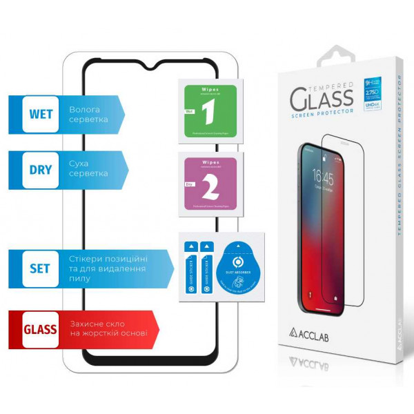 Фото - Защитное стекло для смартфона ACCLAB Full Glue for Realme C33 (1283126551819)
