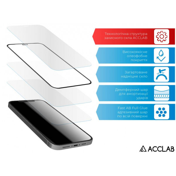 Фото - Защитное стекло для смартфона ACCLAB Full Glue for Xiaomi Redmi Note 12S (1283126564987)