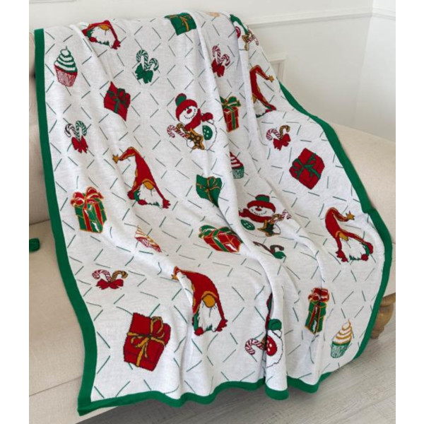 Фото - Плед полуторный Прованс Снеговик 130х170 см (028051)