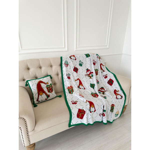 Фото - Плед полуторный Прованс Снеговик 130х170 см (028051)