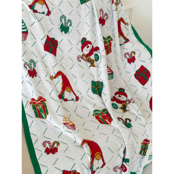 Фото - Плед полуторный Прованс Снеговик 130х170 см (028051)