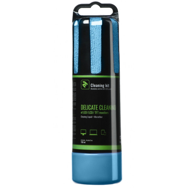 Фото - Набор для чистки экранов 2E 150ml Liquid for LED/LCD + салфетка Blue (2E-SK150BL)