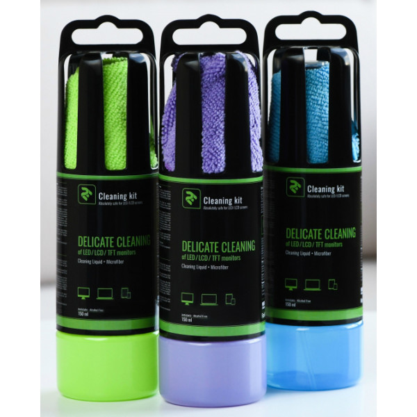 Фото - Набор для чистки экранов 2E 150ml Liquid for LED/LCD + салфетка Blue (2E-SK150BL)