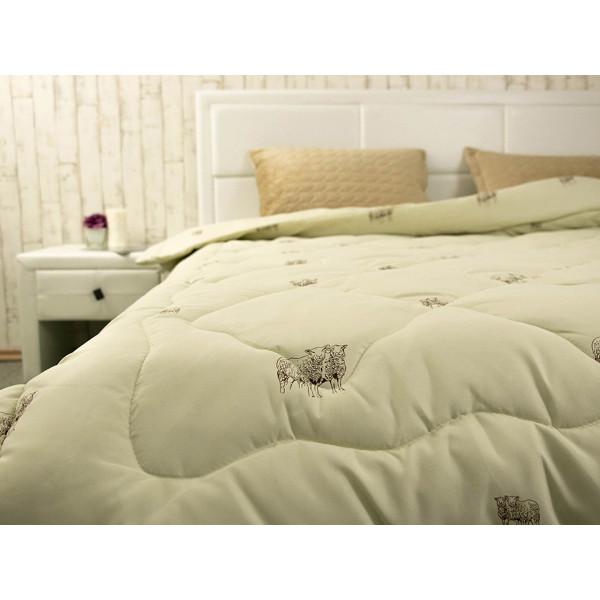 Фото - Одеяло всесезонное полуторное Руно 155х210 см шерстяная Comfort+ Sheep (317.52ПШК+У_Sheep)