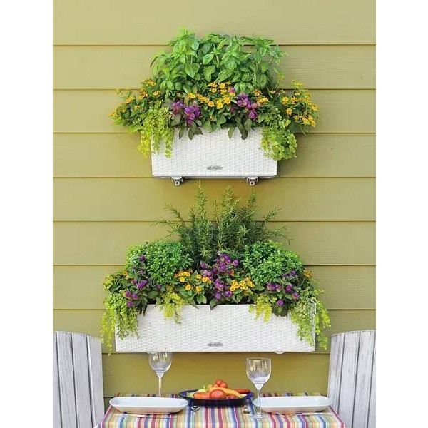 Фото - Вазон Lechuza 50\19\19 Балконера Котедж Белый 15600