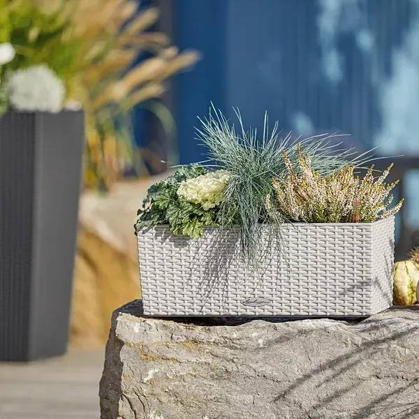 Фото - Вазон Lechuza 50\19\19 Балконера Котедж Белый 15600