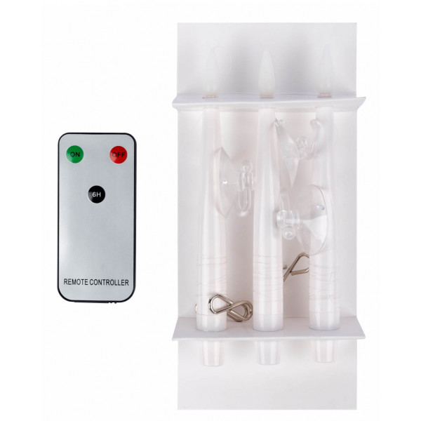 Фото - Свеча электрическая Novogod'ko Свечи летающие с пультом 15 см 3 шт. (974446)