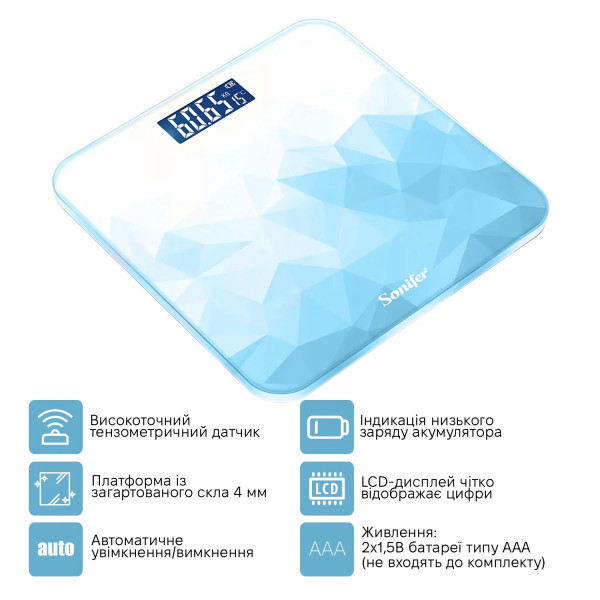 Фото - Весы напольные Sonifer SF-1909 blue