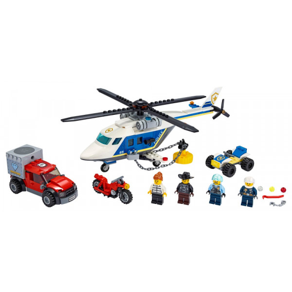Фото - Конструктор LEGO City Погоня на полицейском вертолёте (60243)