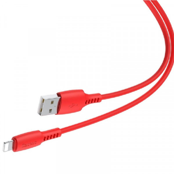 Фото - Кабель синхронизации данных Baseus Colourful Cable USB For iP 2.4 A 1.2 м Red (CALDC-09)