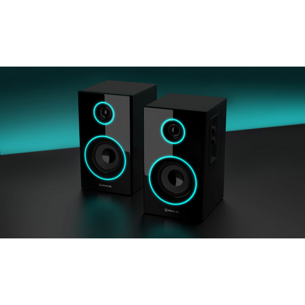 Фото - Уценка - Компьютерная акустика компактная 2.0 REAL-EL S-415 Black (EL121200017)