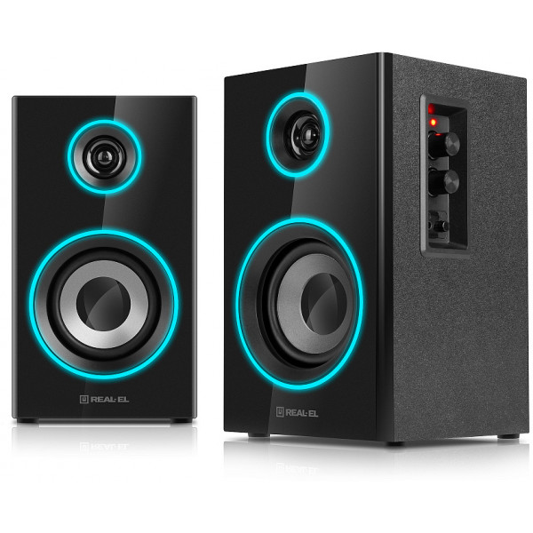 Фото - Уценка - Компьютерная акустика компактная 2.0 REAL-EL S-415 Black (EL121200017)