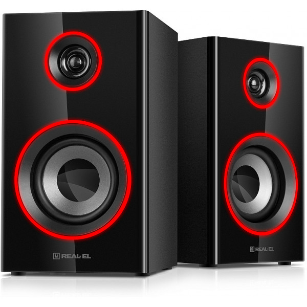 Фото - Уценка - Компьютерная акустика компактная 2.0 REAL-EL S-415 Black (EL121200017)