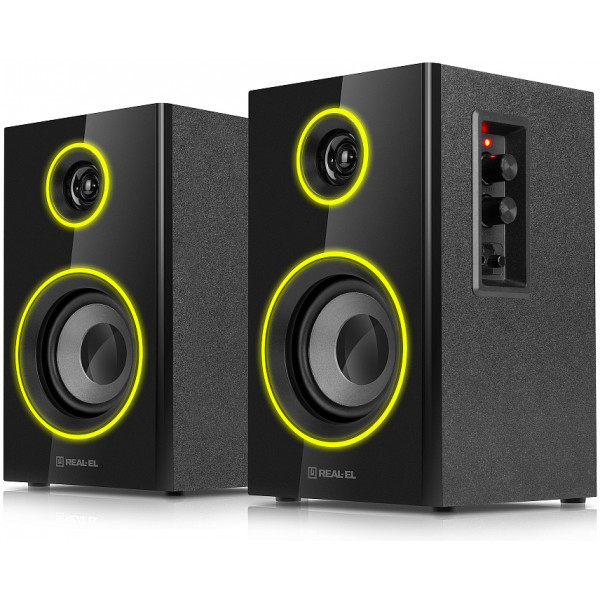 Фото - Уценка - Компьютерная акустика компактная 2.0 REAL-EL S-415 Black (EL121200017)