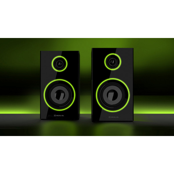Фото - Уценка - Компьютерная акустика компактная 2.0 REAL-EL S-415 Black (EL121200017)