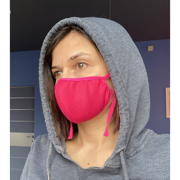 Фото - Маска многоразовая Red Point МЛ.01.Т.05.00.001.КС універсальний, текстиль, рожевий, в чохлі, р. S