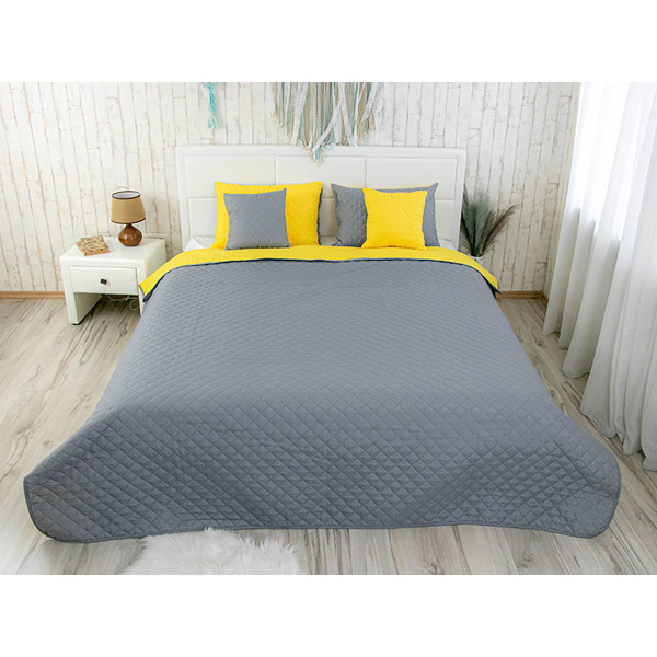 Фото - Покрывало двуспальное Руно 220х240 Yellow Grey (330.52У_Yellow Grey)