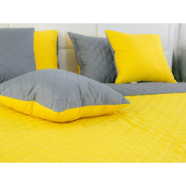 Фото - Покрывало двуспальное Руно 220х240 Yellow Grey (330.52У_Yellow Grey)