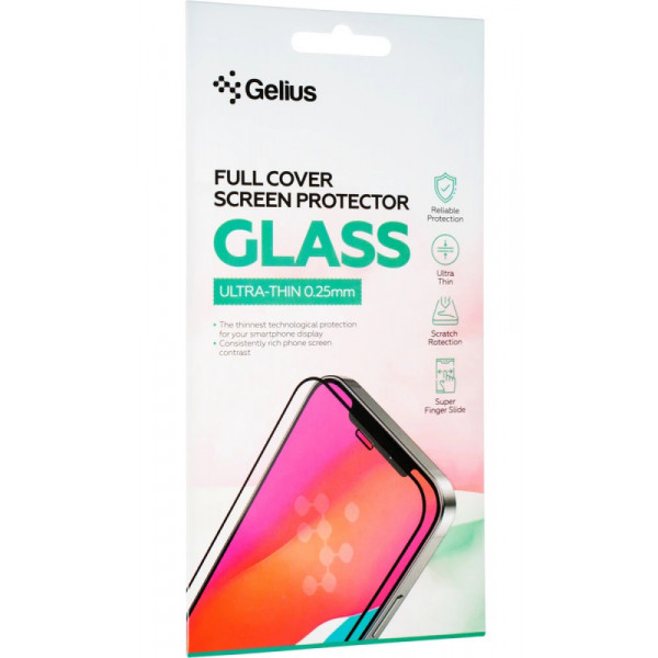 Фото - Защитное стекло для смартфона Gelius Full Cover Ultra-Thin 0.25mm for iPhone 14 Black (90778)