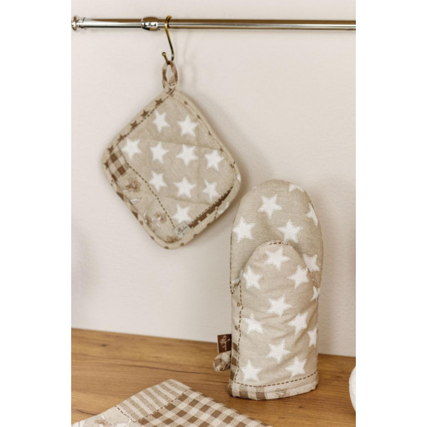 Фото - Набор прихваток Прованс Печворк бежевый 32х20 см (034950)