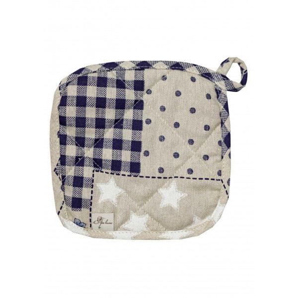 Фото - Набор прихваток Прованс Печворк синий 32х20 см (034968)