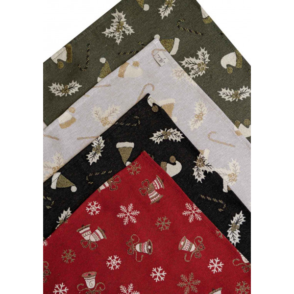 Фото - Салфетка для сервировки Прованс Шапочки на черном 35х45 см (036448)