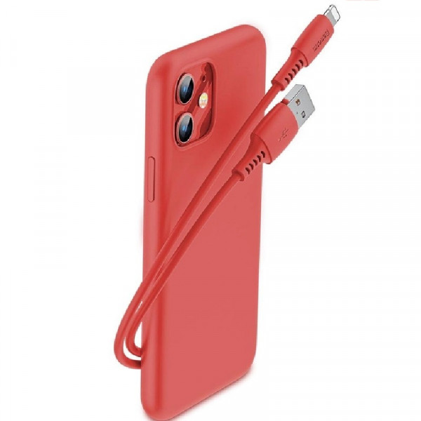 Фото - Кабель синхронизации данных Baseus Colourful Cable USB For iP 2.4 A 1.2 м Red (CALDC-09)