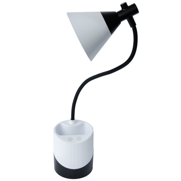 Фото - Настольная лампа Євросвітло Ridy-С4-PWR 4Вт бело-черная (000059889)