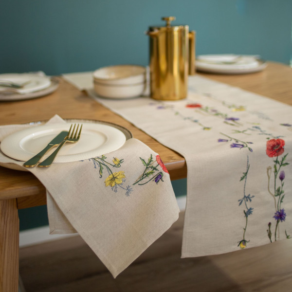 Фото - Салфетка для сервировки Едельвіка Полевые цветы 40х40 (41-23/00)