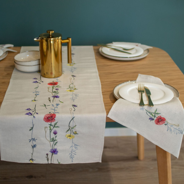 Фото - Салфетка для сервировки Едельвіка Полевые цветы 40х40 (41-23/00)