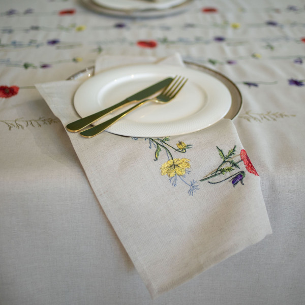 Фото - Салфетка для сервировки Едельвіка Полевые цветы 40х40 (41-23/00)
