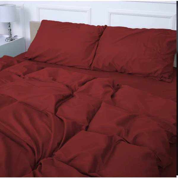 Фото - Простынь двуспальная MirSon Soft Elegance №19-1655 Garnet 180х200 см (2200010917833)