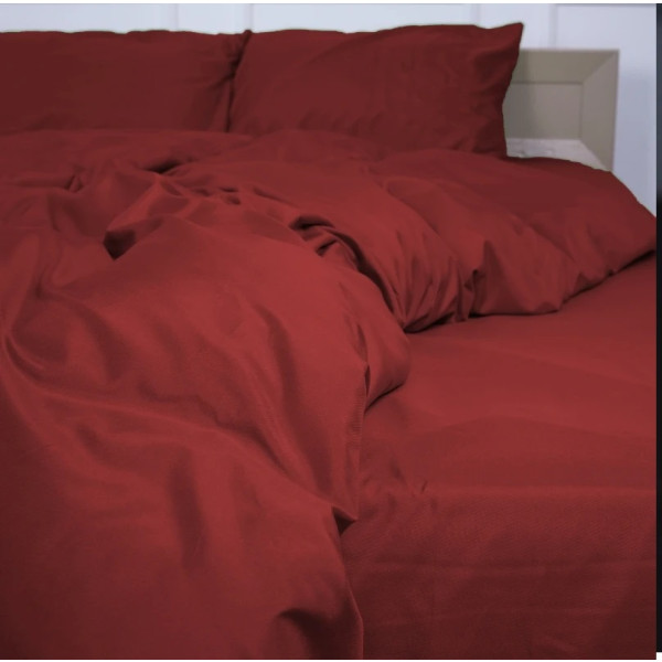 Фото - Простынь двуспальная MirSon Soft Elegance №19-1655 Garnet 180х200 см (2200010917833)