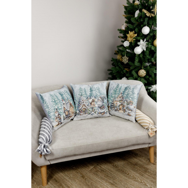 Фото - Подушка стандартная Прованс Сказочные гномы Салазки 45х45 см (038475)