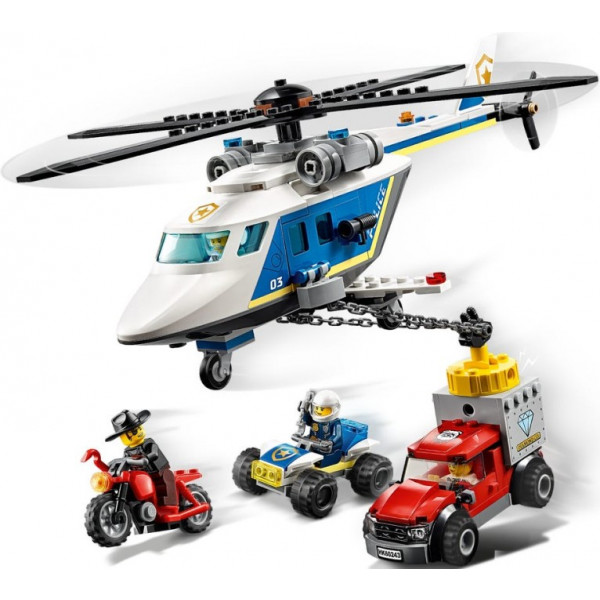 Фото - Конструктор LEGO City Погоня на полицейском вертолёте (60243)