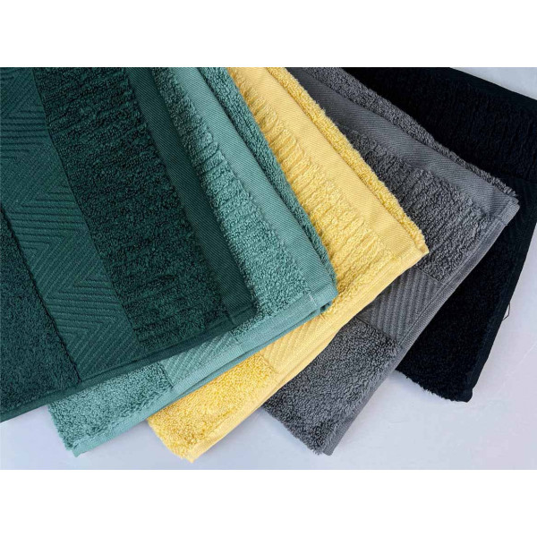 Фото - Полотенце банное GM Textile мятное махровое зеро твист с бордюром 100х150