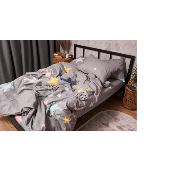 Фото - Комплект постельного белья Moon&Star Бязь Gold Люкс Gray Stars 175х210 (MS-820003017)