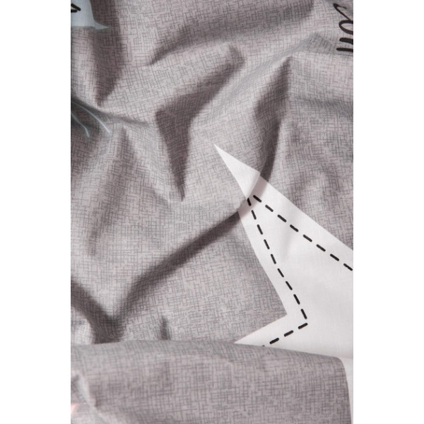 Фото - Комплект постельного белья Moon&Star Бязь Gold Люкс Gray Stars 175х210 (MS-820003017)