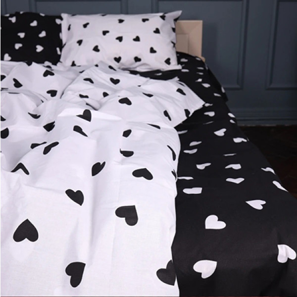 Фото - Простынь детская MirSon Бязь Kids Time 17-0669 Black and White Love 70х140x10 см (2200010180442)