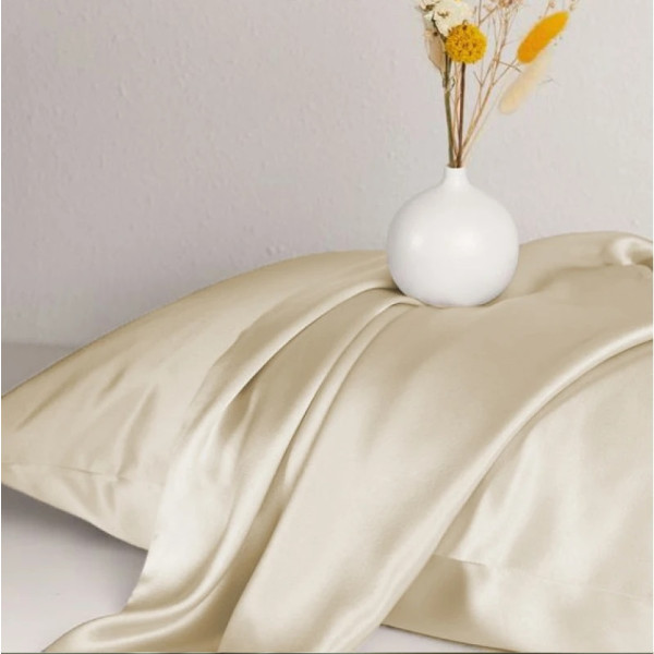 Фото - Простынь двуспальная MirSon 180x200 см Soft Touch of SATIN 016 Creamy (2200011283692)