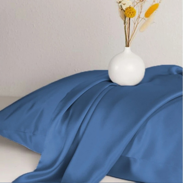 Фото - Простынь двуспальная MirSon 180x190 см Soft Touch of SATIN 011 Navy (2200011281186)