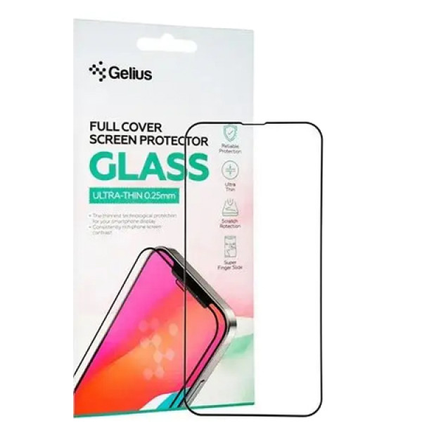 Фото - Защитное стекло для смартфона Gelius Full Cover Ultra-Thin 0.25mm for iPhone 14 Black (90778)